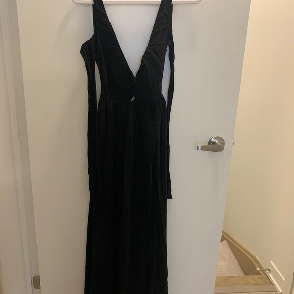 ASOS Black Beach Linen Cut Out dress - Size 4 / Small - Picture 3 of 5